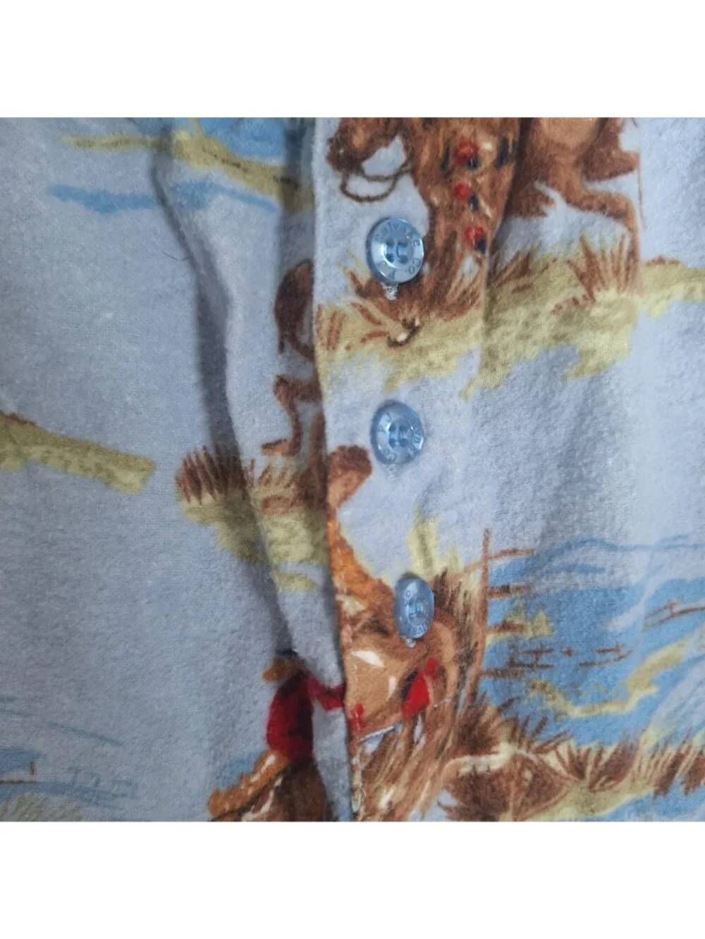 PJ Salvage Cowboy Pajamas 100% Cotton size Small County Western